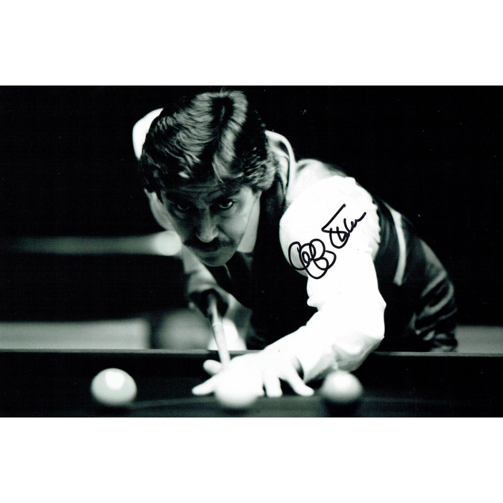 Cliff Thorburn 8x12 Signed Snooker Black and White Photograph Cliff Thorburn 8x12 Signed Snooker Black and White Photograph