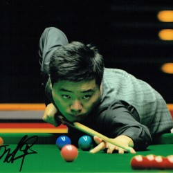 Snooker Ding Junhui 12x8 Signed Colour Photograph of Ding In Action Snooker Ding Junhui 12x8 Signed Colour Photograph of Ding In Action
