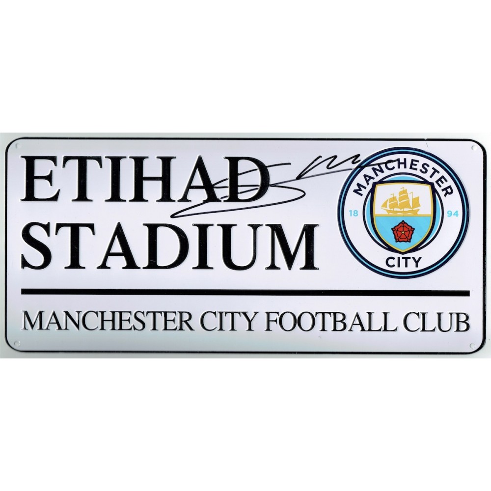 Gabriel Jesus Autograph Manchester City Etihad Stadium Signed Manchester City Street Sign Gabriel Jesus Autograph Manchester City Etihad Stadium Signed Manchester City Street Sign