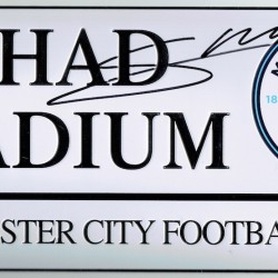 Gabriel Jesus Autograph Manchester City Etihad Stadium Signed Manchester City Street Sign Gabriel Jesus Autograph Manchester City Etihad Stadium Signed Manchester City Street Sign
