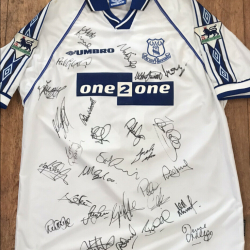 John O’Kane Signed Game Worn/Issued 1998/99 Everton Away  Football Shirt