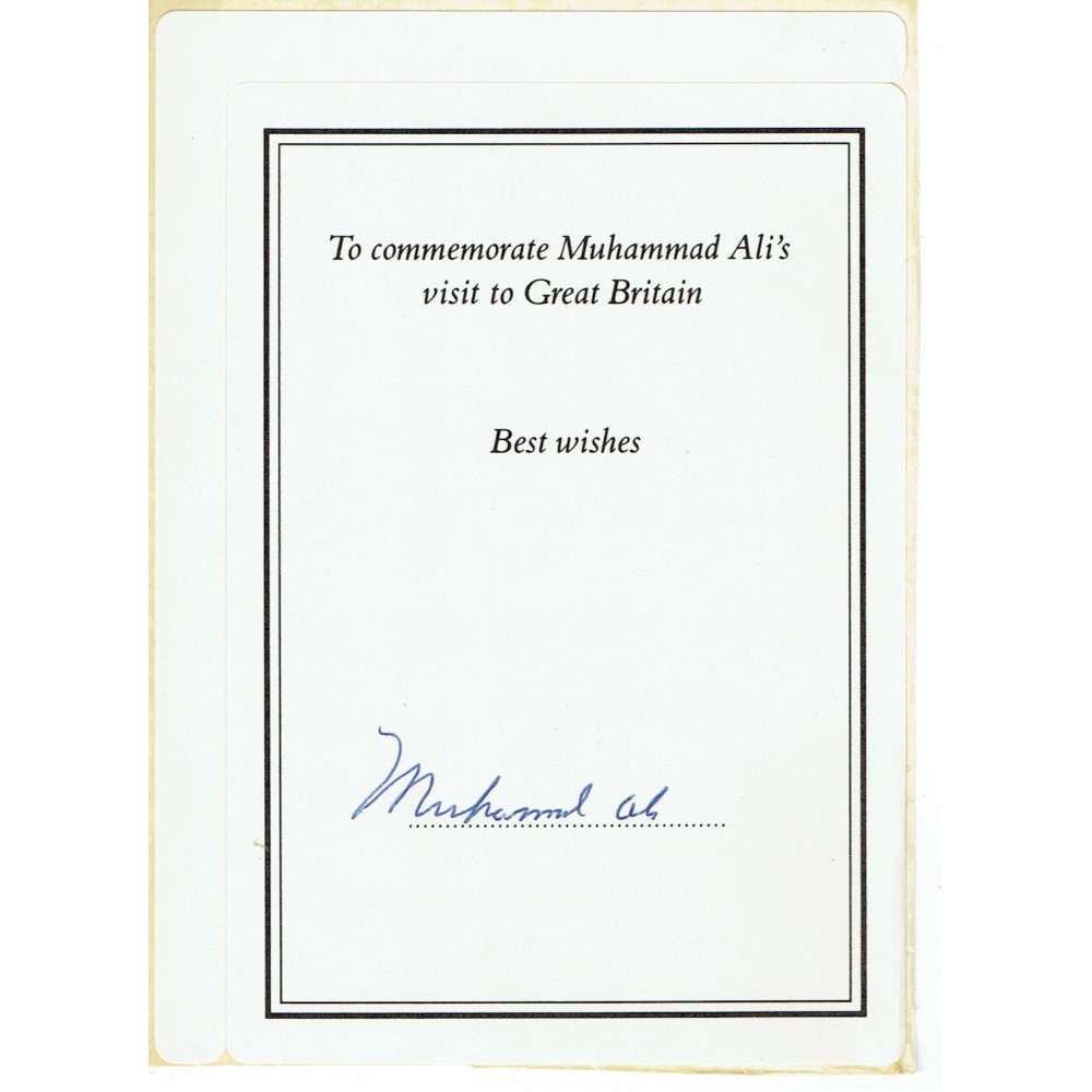 Muhammad Ali Boxing Autograph Signed Book Plate 1993/94 