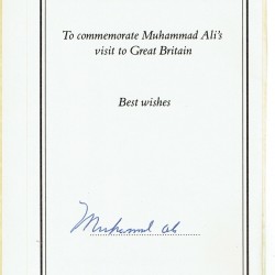Muhammad Ali Boxing Autograph Signed Book Plate 1993/94 Muhammad Ali Boxing Autograph Signed Book Plate 1993/94