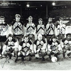 England Multi Signed inc Ray Wilkins Team Signed 8x12 Signed Football Photograph England Multi Signed inc Ray Wilkins Team Signed 8x12 Signed Football Photograph
