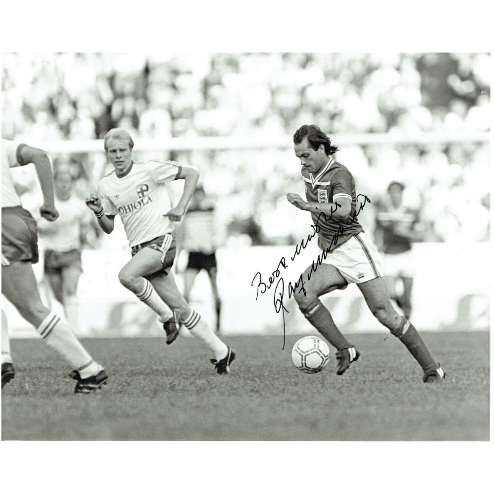 Ray Wilkins (1956-2018) Signed 1982 Finland v England 8x10 Press Football Photograph Ray Wilkins (1956-2018) Signed 1982 Finland v England 8x10 Press Football Photograph