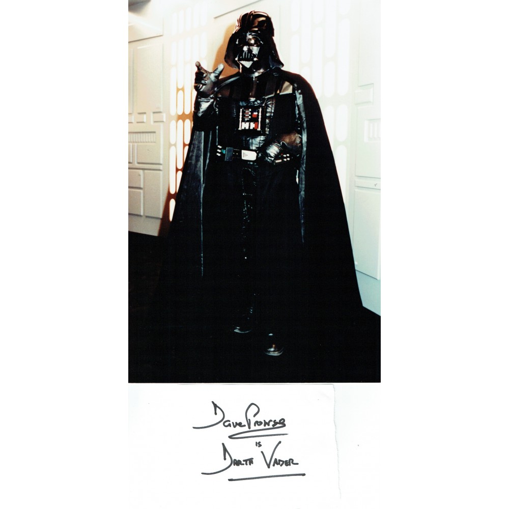 Dave Prowse Darth Vader Autograph Signed Together With Darth Vader Star Wars Photograph Dave Prowse Darth Vader Autograph Signed Together With Darth Vader Star Wars Photograph