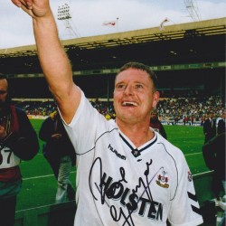 Paul Gascoigne Signed 8x12 Spurs 1991 Semi Final Arsenal Defeat Football Photograph Paul Gascoigne Signed 8x12 Spurs 1991 Semi Final Arsenal Defeat Football Photograph
