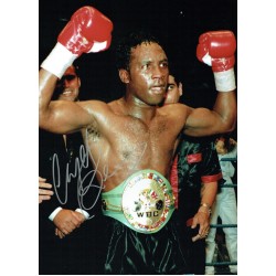 Nigel Benn Signed 12x16 Awesome Boxing Photograph (At a private signing) 