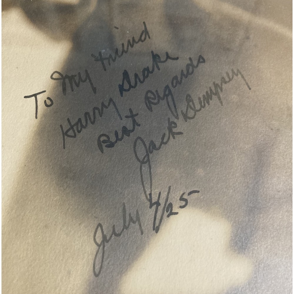 Jack Dempsey Signed 14 x 10 Photograph Signed & Dated 1925 as World Heavyweight Boxing Champion Jack Dempsey Signed 14 x 10 Photograph Signed & Dated 1925 as World Heavyweight Boxing Champion