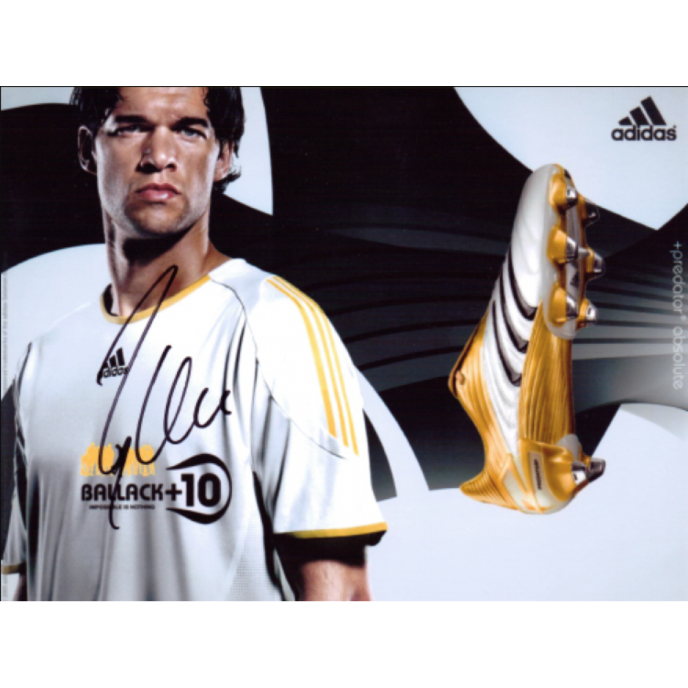 Michael Ballack 6x8 Signed Adidas Promo Football Photograph