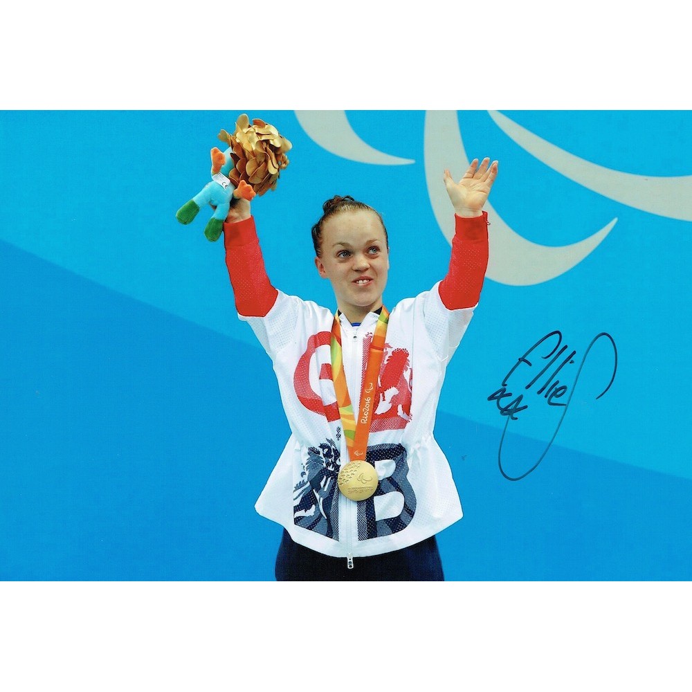 Ellie Simmonds Signed 8x12 Rio 2016 Paralympic Games Swimming Photograph Ellie Simmonds Signed 8x12 Rio 2016 Paralympic Games Swimming Photograph