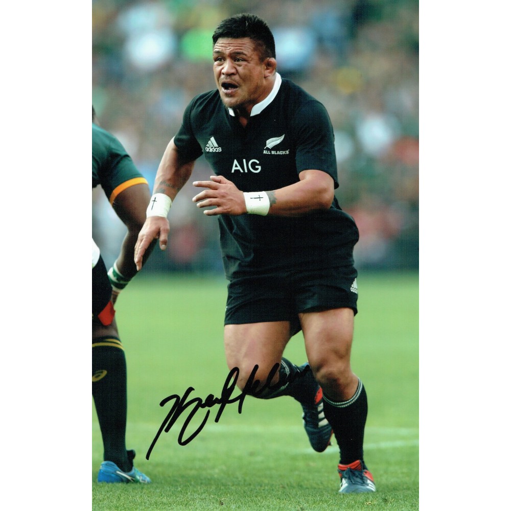 Keven Mealamu Signed All Blacks 8x12 Rugby Photograph Keven Mealamu Signed All Blacks 8x12 Rugby Photograph