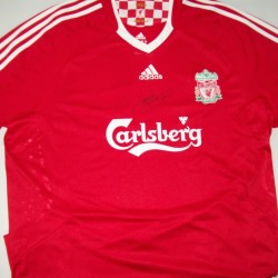 Steven Gerrard Signed Liverpool Short Sleeve Replica Football Shirt