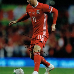 Tom Lawrence Signed Wales 10 x 8 Inch Football Photograph Tom Lawrence Signed Wales 10 x 8 Inch Football Photograph