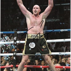 Tyson Fury Autograph vs Deontay Wilder 2018 Signed 8x12 First Fight Photograph Tyson Fury Autograph vs Deontay Wilder 2018 Signed 8x12 First Fight Photograph