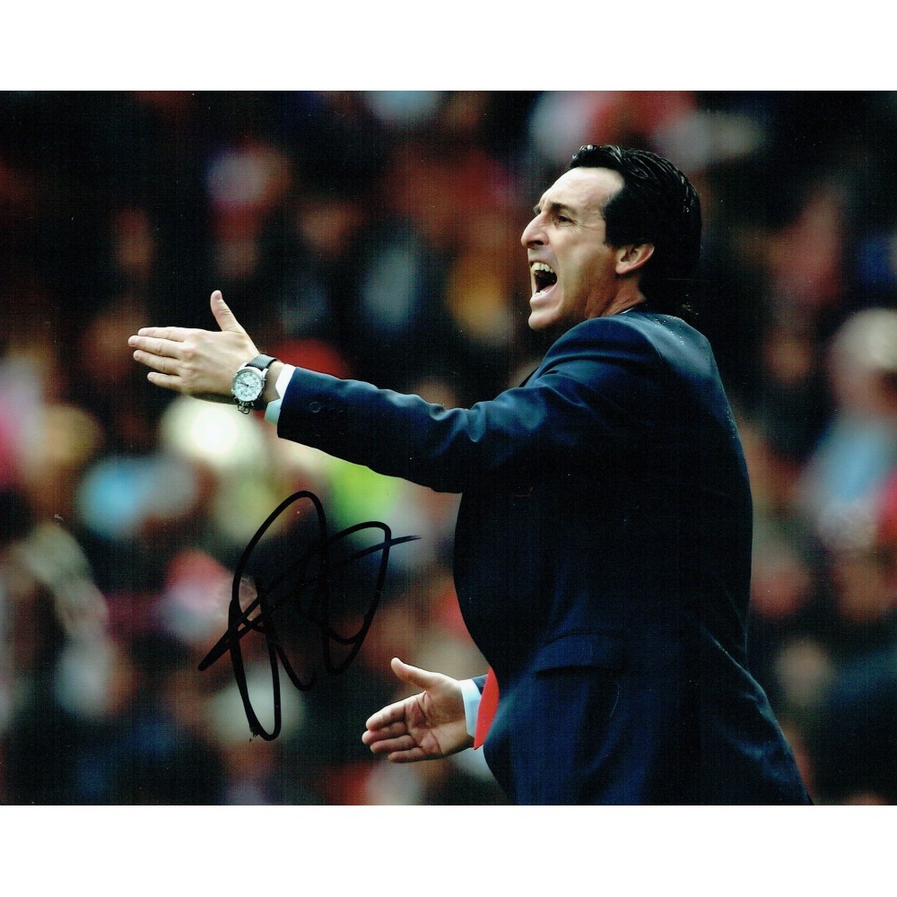 Unai Emery Aston Villa Manager Signed 8 x 10 Football Photograph Unai Emery Aston Villa Manager Signed 8 x 10 Football Photograph