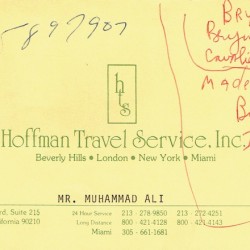 BOXING Muhammad Ali & His Wife Two Airline Tickets With Marvin Gaye Written Name & London Telephone Number 1980 RARE