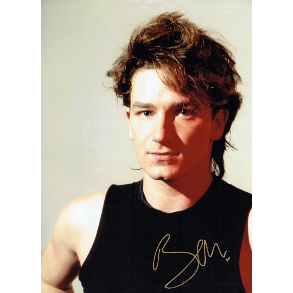 Music Bono U2 Signed 16x12 Photograph Proof Music Bono U2 Signed 16x12 Photograph Proof