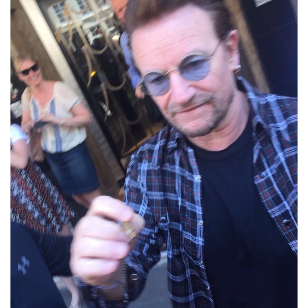 Music Bono U2 Signed 16x12 Photograph Proof Music Bono U2 Signed 16x12 Photograph Proof
