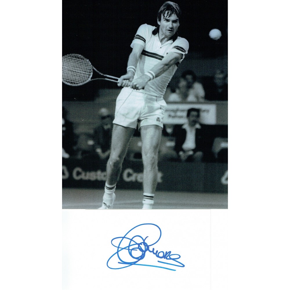 Jimmy Connors Signature & 8x10 Tennis Photograph Jimmy Connors Signature & 8x10 Tennis Photograph