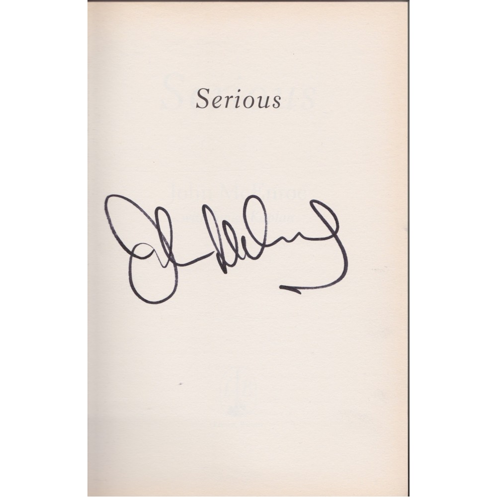 John McEnroe The Autobiography Serious Signed Tennis Book John McEnroe The Autobiography Serious Signed Tennis Book