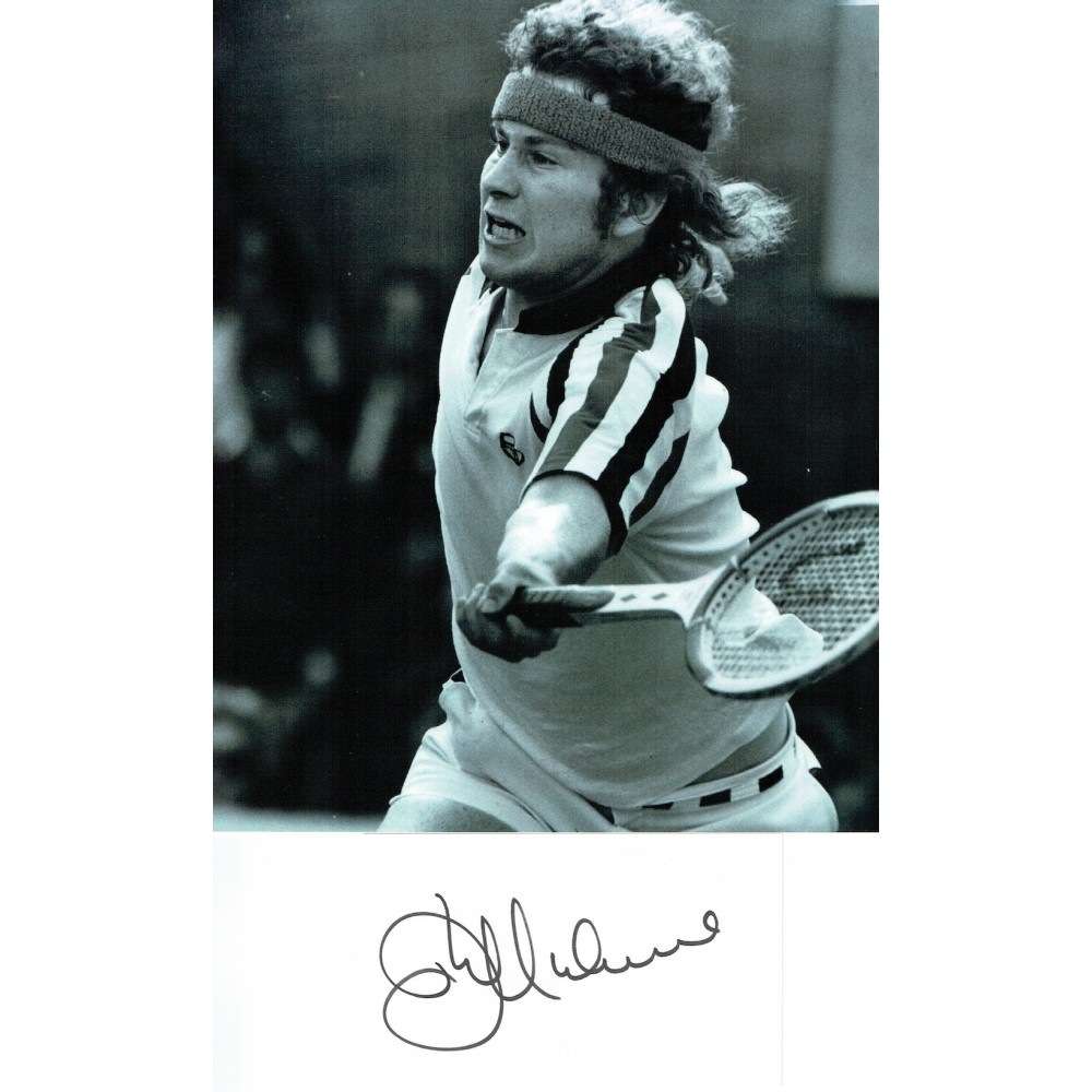 John McEnro Autograph & 8x10 Tennis Photograph John McEnro Autograph & 8x10 Tennis Photograph