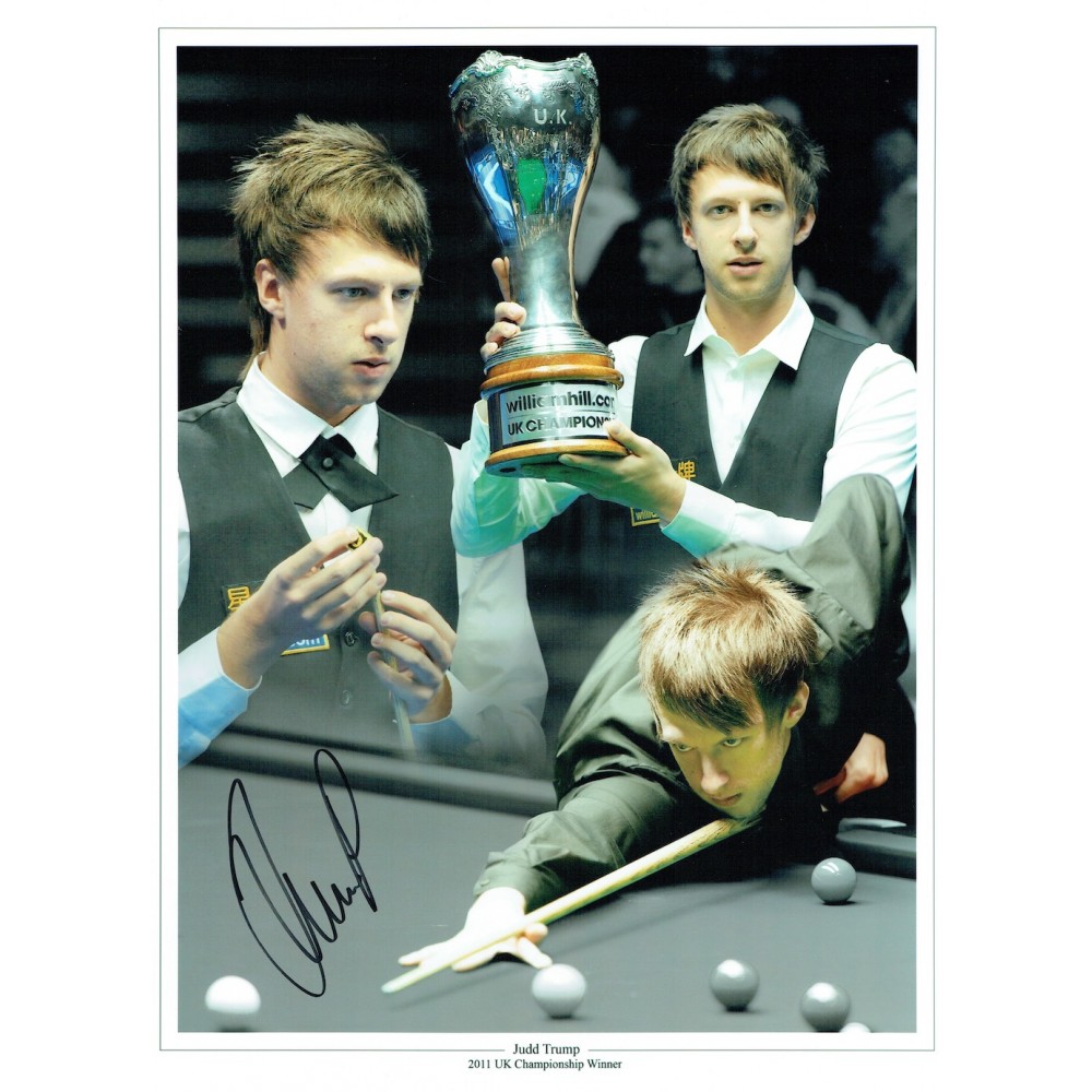 Judd Trump Signed 12x16 Snooker Montage Photograph