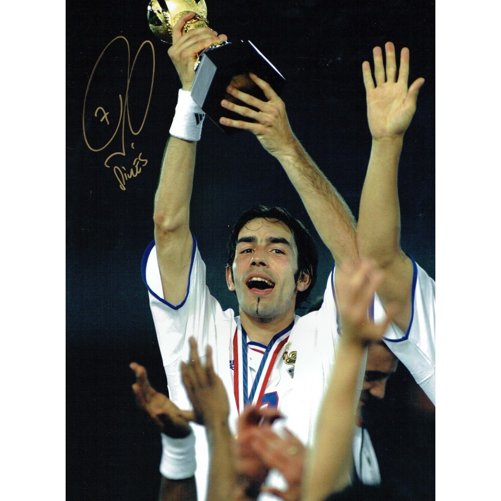Robert Pires Signed 16x12 France 1998 World Cup Football Photograph Robert Pires Signed 16x12 France 1998 World Cup Football Photograph