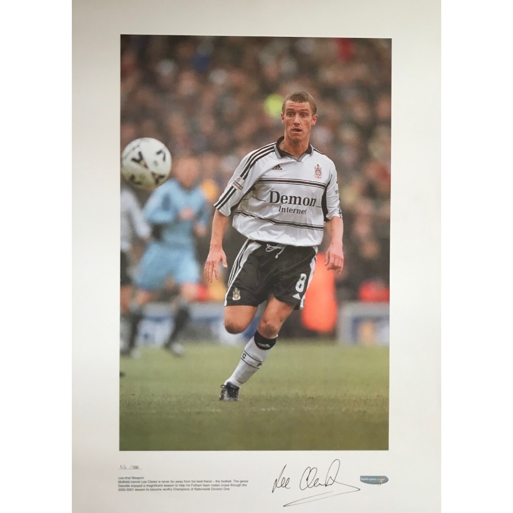Lee Clarke Signed Large Ltd Edition Fulham Print Exclusive Signing Bid4sport Lee Clarke Signed Large Ltd Edition Fulham Print Exclusive Signing Bid4sport