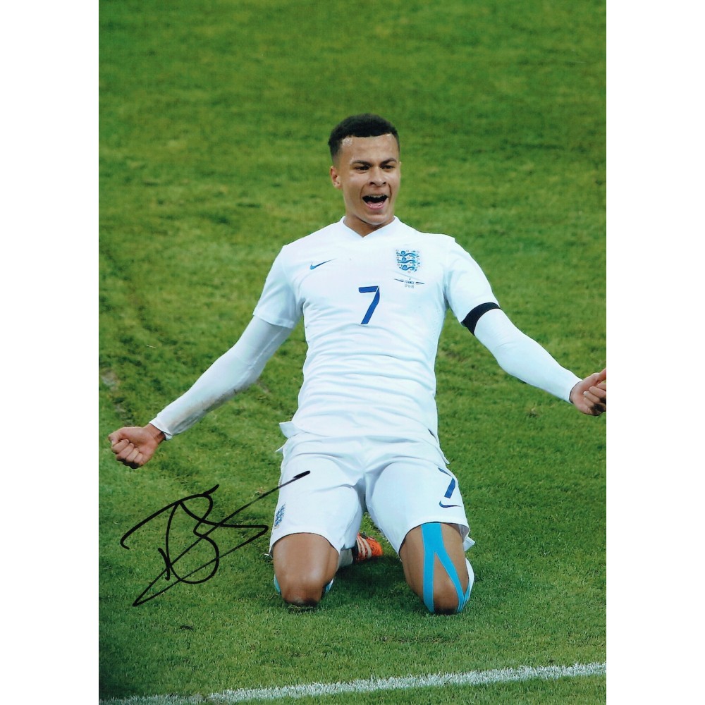 Dele Alli Signed 16x12 England Football Photograph Dele Alli Signed 16x12 England Football Photograph