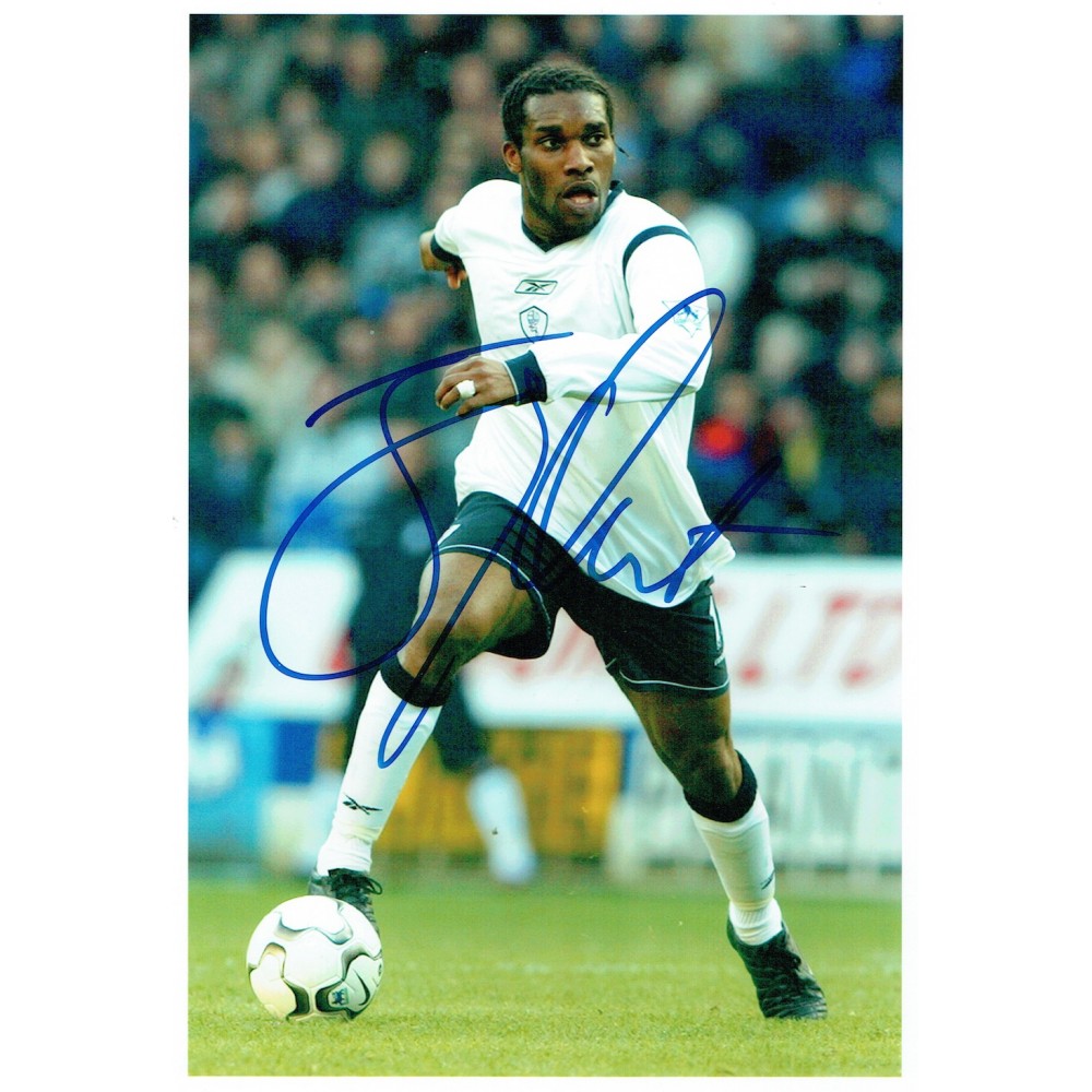 Jay Jay Okocha Signed 10x8 Inch Football Photo in Action For Bolton Wanderers Jay Jay Okocha Signed 10x8 Inch Football Photo in Action For Bolton Wanderers