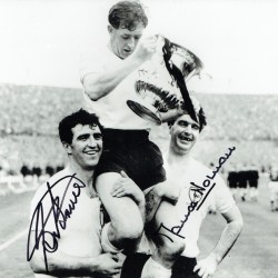 Maurice Norman & Bobby Smith Dual Signed Tottenham Hotspur 1961 FA Cup Final 8x10 Spurs Football Photograph Maurice Norman & Bobby Smith Dual Signed Tottenham Hotspur 1961 FA Cup Final 8x10 Spurs Football Photograph