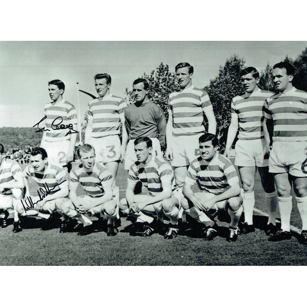 Celtic 1967 Lisbon Lions Legends Photo Multi Signed By Jim Craig, Willie Wallace Football Black & White Photograph Celtic 1967 Lisbon Lions Legends Photo Multi Signed By Jim Craig, Willie Wallace Football Black & White Photograph