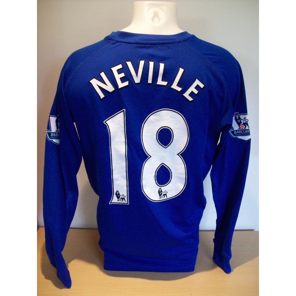 Phil Neville Signed Everton Game Worn/Issued Blue No.18 Shirt Season 2005-06