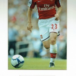 Andrey Arshavin Signed White Index Card Together With 8x12 Inch Arsenal Football Photograph Andrey Arshavin Signed White Index Card Together With 8x12 Inch Arsenal Football Photograph