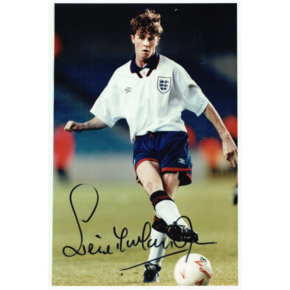Steve McManaman Autograph Signed England 8x10 Inch Football Photograph Steve McManaman Autograph Signed England 8x10 Inch Football Photograph
