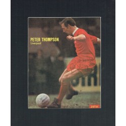 Peter Thompson Signed & Mounted Football Magazine Page In Action For Liverpool