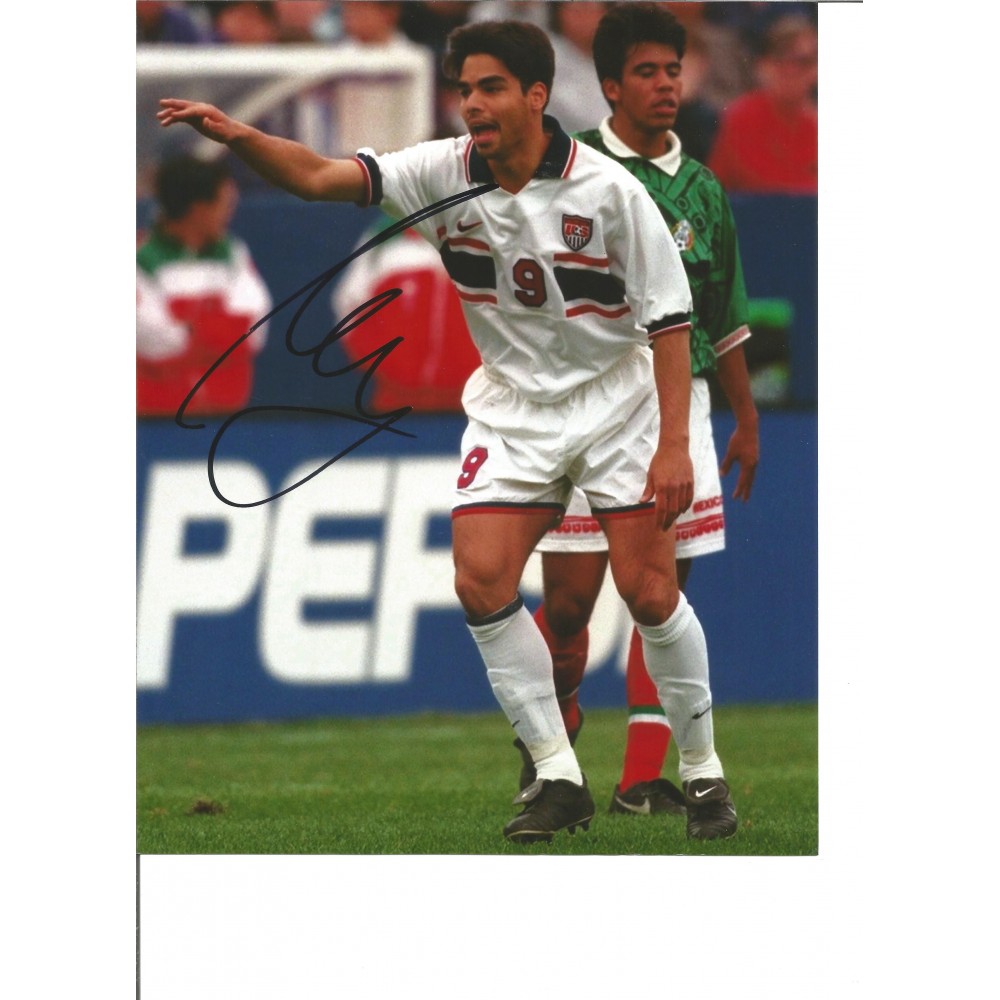 David Wagner Autograph in Action For The USA 10x8 inch Signed Football Photo David Wagner Autograph in Action For The USA 10x8 inch Signed Football Photo