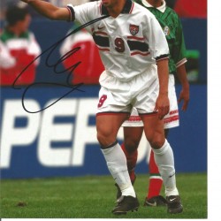 David Wagner Autograph in Action For The USA 10x8 inch Signed Football Photo David Wagner Autograph in Action For The USA 10x8 inch Signed Football Photo