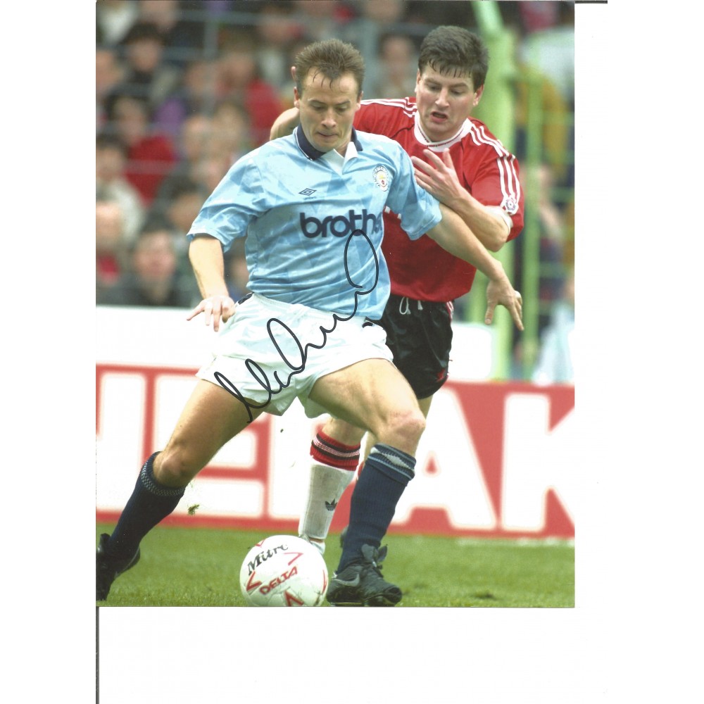 Mark Ward Manchester City 10x8 Inch Hand Signed Authentic Football Photo Mark Ward Manchester City 10x8 Inch Hand Signed Authentic Football Photo