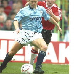 Mark Ward Manchester City 10x8 Inch Hand Signed Authentic Football Photo Mark Ward Manchester City 10x8 Inch Hand Signed Authentic Football Photo