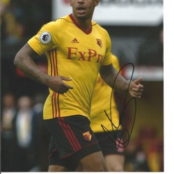 Andre Gray Watford FC 10 x 8 Inch Hand Signed Authentic Football Photo Andre Gray Watford FC 10 x 8 Inch Hand Signed Authentic Football Photo