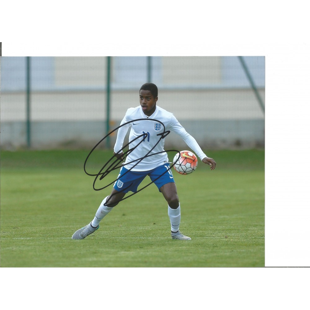 Ryan Sessegnon England U21 10x8 Inch Hand Signed Authentic Football Photo Ryan Sessegnon England U21 10x8 Inch Hand Signed Authentic Football Photo