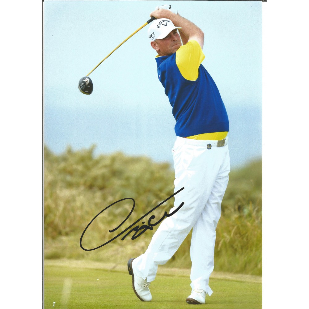 Golfer Thomas Bjorn 12 x 8 inch Hand Signed Authentic Golf Photo Golfer Thomas Bjorn 12 x 8 inch Hand Signed Authentic Golf Photo