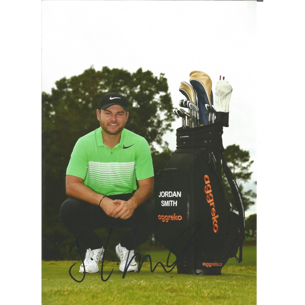 Golfer Jordan Smith 12 x 8 inch Hand Signed Authentic Golf Photo