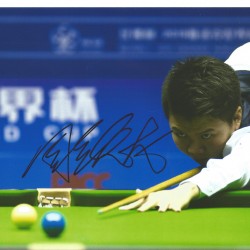 Snooker Player Zhou Yuelong 12 x 8 inch Hand Signed Authentic Photo Snooker Player Zhou Yuelong 12 x 8 inch Hand Signed Authentic Photo