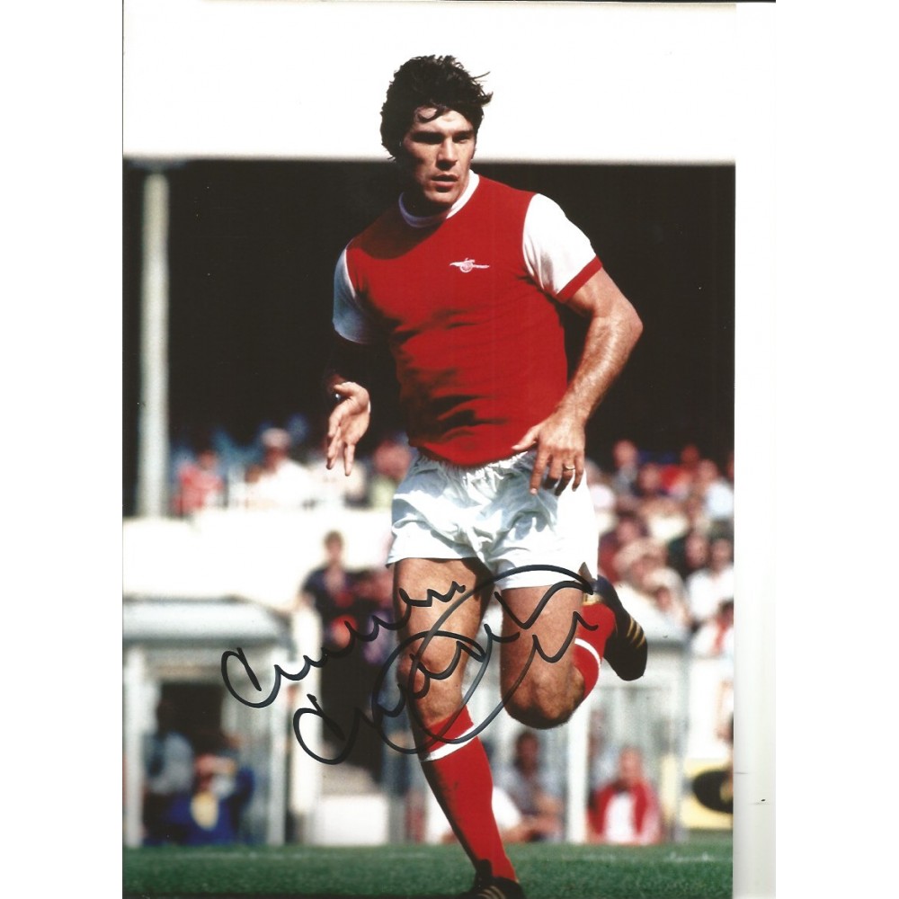 Malcolm Mcdonald Arsenal Signed 10 x 8 inch football photo.