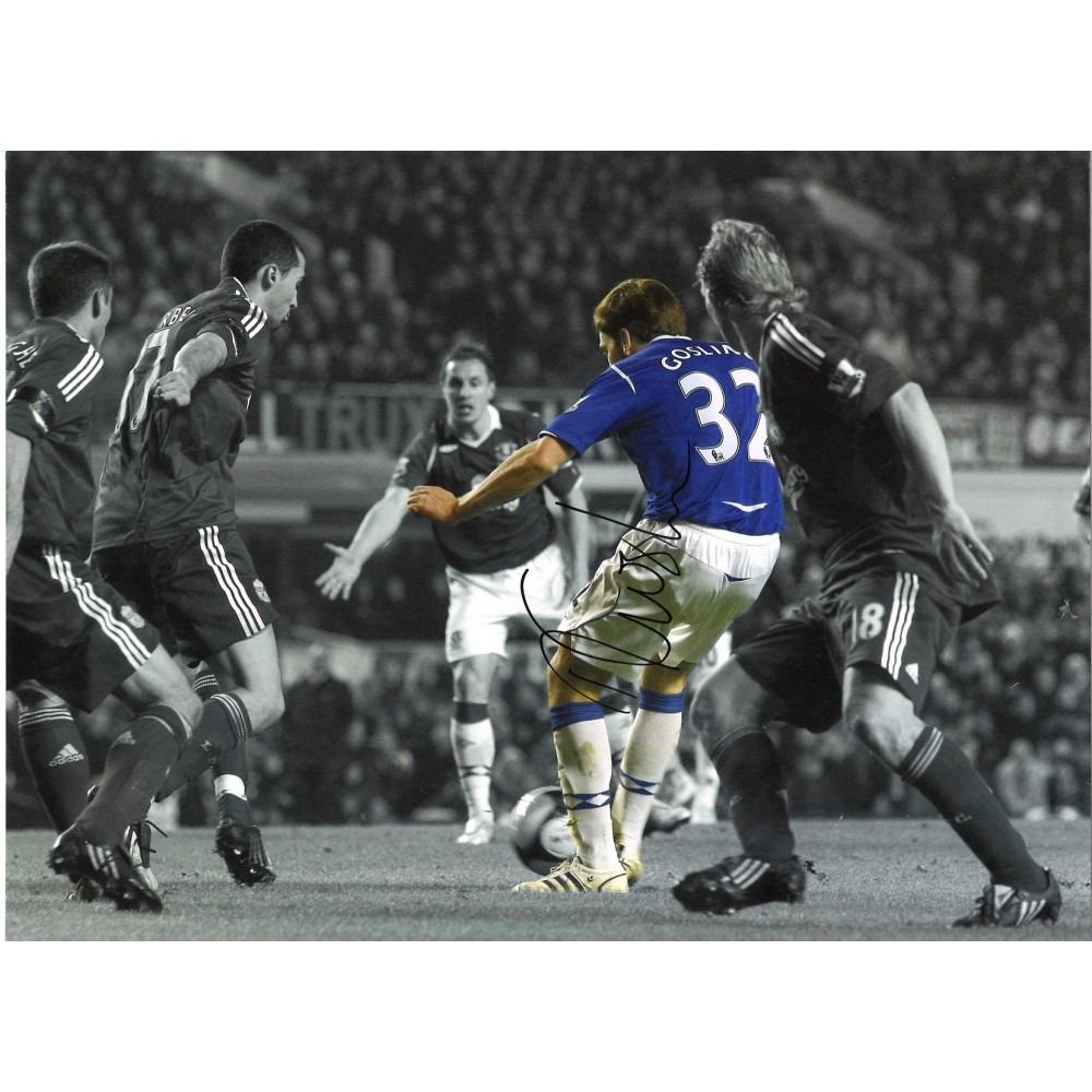Dan Gosling collage Everton Signed 16 x 12 inch football photo. Dan Gosling collage Everton Signed 16 x 12 inch football photo.