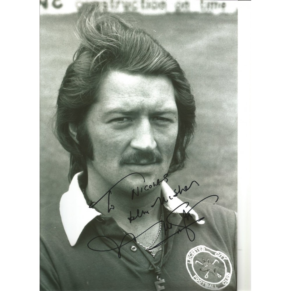 Frank Worthington Leicester City Signed 10 x 8 inch football photo. Frank Worthington Leicester City Signed 10 x 8 inch football photo.