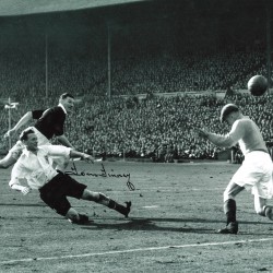 Tom Finney Assorted Preston Signed 16 x 12 inch football photo.